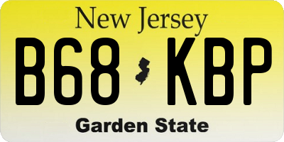 NJ license plate B68KBP
