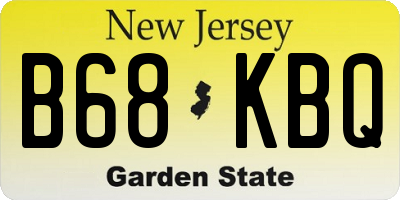 NJ license plate B68KBQ