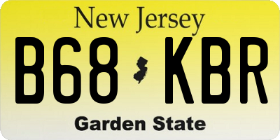 NJ license plate B68KBR