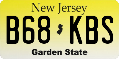 NJ license plate B68KBS