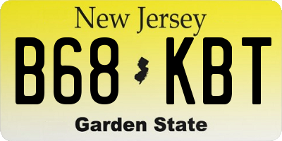 NJ license plate B68KBT