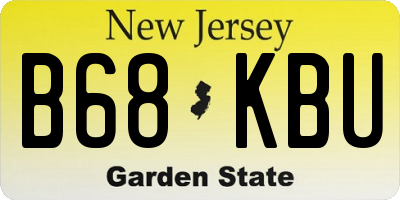 NJ license plate B68KBU