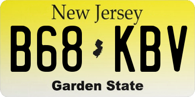 NJ license plate B68KBV