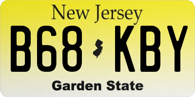 NJ license plate B68KBY