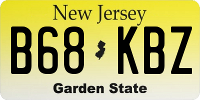 NJ license plate B68KBZ