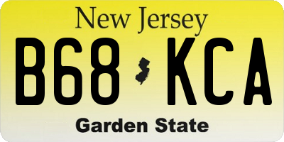 NJ license plate B68KCA