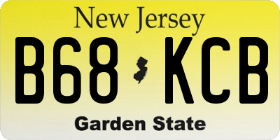 NJ license plate B68KCB