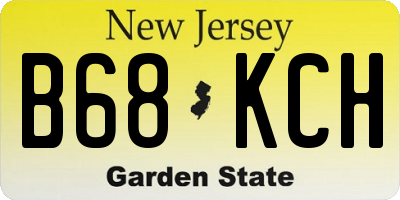 NJ license plate B68KCH