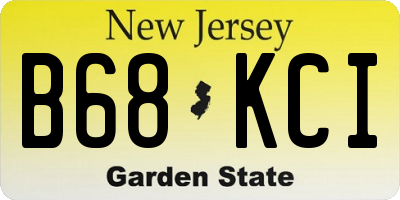 NJ license plate B68KCI