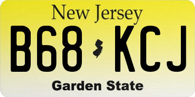 NJ license plate B68KCJ