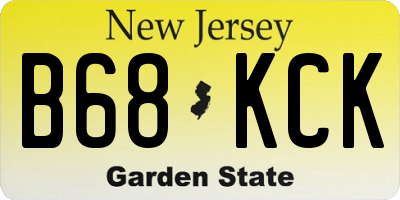 NJ license plate B68KCK