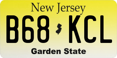 NJ license plate B68KCL