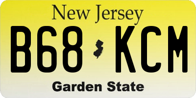 NJ license plate B68KCM