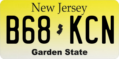 NJ license plate B68KCN