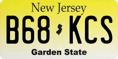 NJ license plate B68KCS