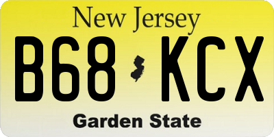 NJ license plate B68KCX