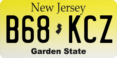 NJ license plate B68KCZ