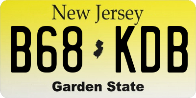 NJ license plate B68KDB