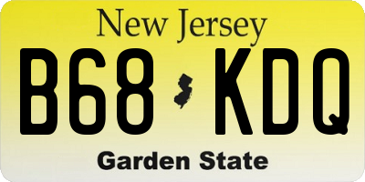 NJ license plate B68KDQ