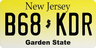 NJ license plate B68KDR