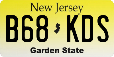 NJ license plate B68KDS