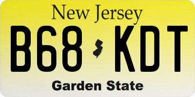 NJ license plate B68KDT