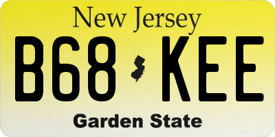 NJ license plate B68KEE