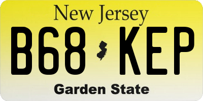 NJ license plate B68KEP