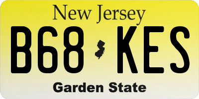 NJ license plate B68KES