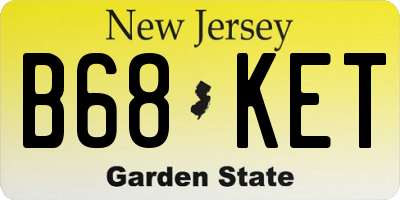NJ license plate B68KET