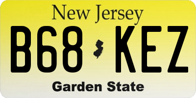 NJ license plate B68KEZ