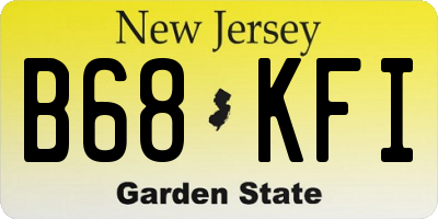 NJ license plate B68KFI