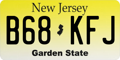 NJ license plate B68KFJ