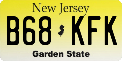 NJ license plate B68KFK