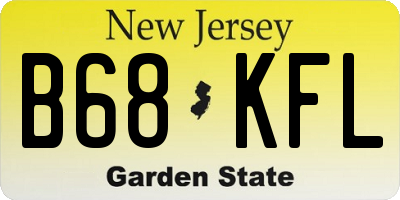 NJ license plate B68KFL
