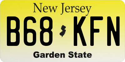 NJ license plate B68KFN