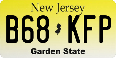 NJ license plate B68KFP