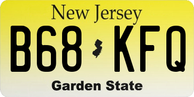NJ license plate B68KFQ