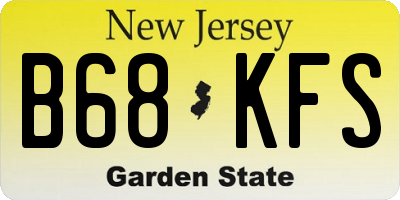 NJ license plate B68KFS