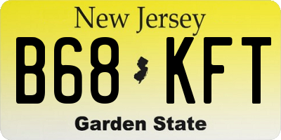 NJ license plate B68KFT