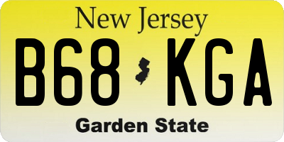 NJ license plate B68KGA