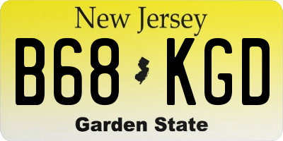 NJ license plate B68KGD