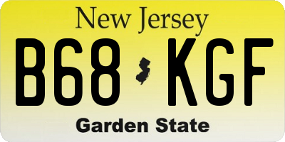 NJ license plate B68KGF