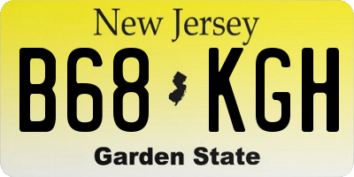 NJ license plate B68KGH