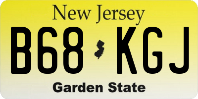 NJ license plate B68KGJ