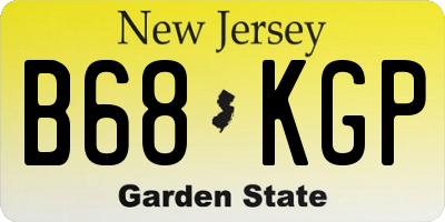 NJ license plate B68KGP