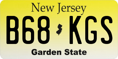 NJ license plate B68KGS