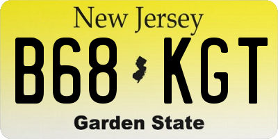 NJ license plate B68KGT