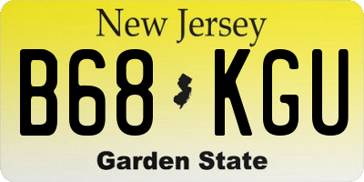 NJ license plate B68KGU