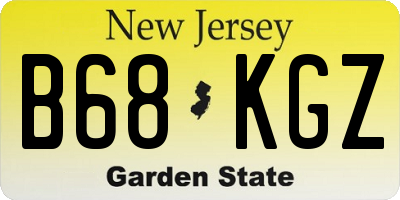 NJ license plate B68KGZ